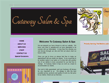 Tablet Screenshot of cutawaybeautysalon.com